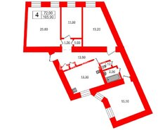 4-комн. кв. 105.9 м² 3/6 этаж