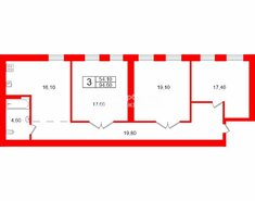 3-комн. кв. 94.6 м² 3/5 этаж
