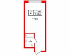 Студия 25.8 м² 12/12 этаж