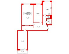 3-комн. кв. 81 м² 1/10 этаж