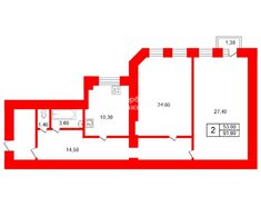 2-комн. кв. 81.8 м² 5/5 этаж