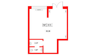 Помещение в ЖК Консул, 39.72 м², 1 этаж