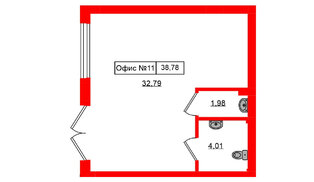 Помещение в ЖК Включи, 38.78 м², 1 этаж