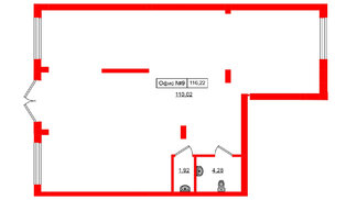 Помещение в ЖК Включи, 116.22 м², 1 этаж
