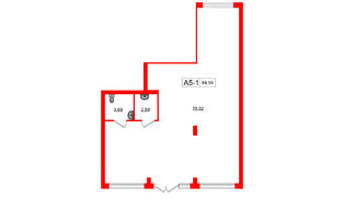 Помещение в ЖК Включи, 84.59 м², 1 этаж