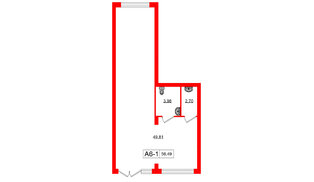 Помещение в ЖК Включи, 56.49 м², 1 этаж