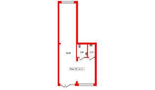 Помещение в ЖК Включи, 62.57 м², 1 этаж