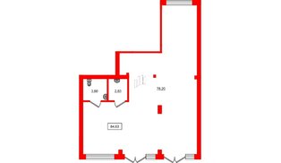 Помещение в ЖК Включи, 84.63 м², 1 этаж