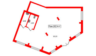 Помещение в ЖК Включи, 99.47 м², 1 этаж