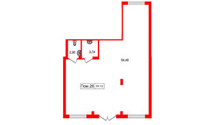 Помещение в ЖК Включи, 91.13 м², 1 этаж