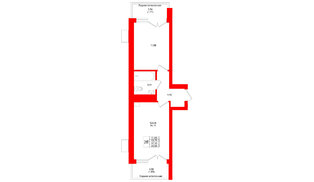 Квартира в ЖК Lake City-4, 1 комнатная, 37.35 м², 2 этаж