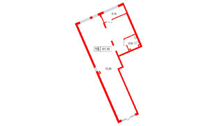 Помещение в ЖК Дом на Красной  2 дом, 81.1 м², 1 этаж