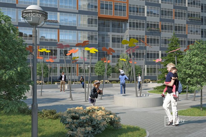 Пешеходная площадь в ЖК «Стерео»