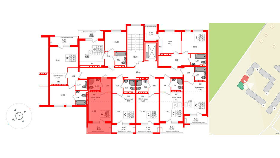 Квартира в ЖК Кроны и Волны, студия, 25.7 м², 3 этаж