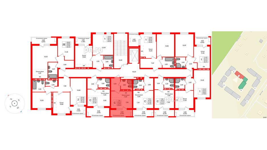 Квартира в ЖК Кроны и Волны, студия, 22.9 м², 4 этаж