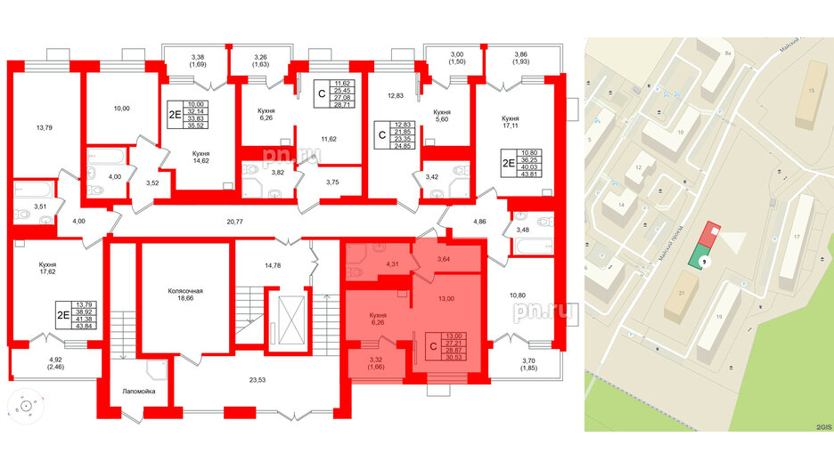 Квартира в ЖК Lake City-9, студия, 28.87 м², 1 этаж