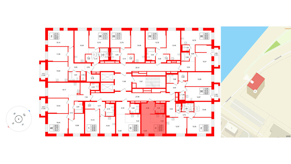 Квартира в ЖК Кольские огни, студия, 28.65 м², 7 этаж