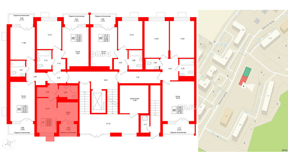 Квартира в ЖК Lake City-4, студия, 23.94 м², 1 этаж