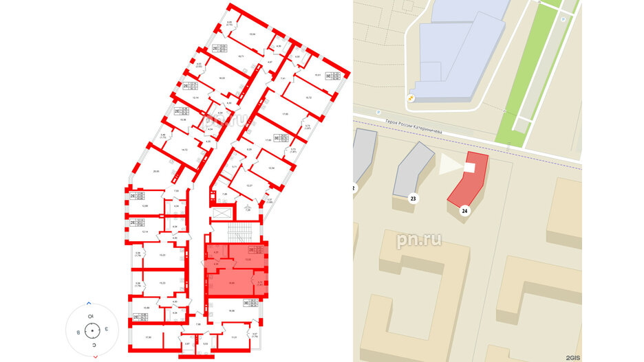 Квартира в ЖК «Включи», 1 комнатная, 39.09 м², 3 этаж