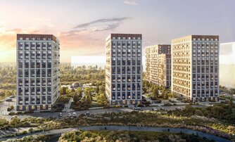 Квартира в ЖК GloraX Кольский, 3 комнатная, 64.43 м², 2 этаж