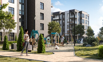 Квартира в ЖК Парковый, 1 комнатная, 45.4 м², 3 этаж