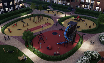 Квартира в ЖК Кроны и Волны, студия, 30 м², 2 этаж