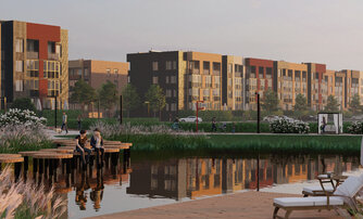 Квартира в ЖК Кроны и Волны, студия, 30 м², 2 этаж