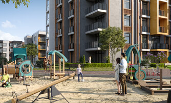 Квартира в ЖК Парковый, 1 комнатная, 46.7 м², 1 этаж