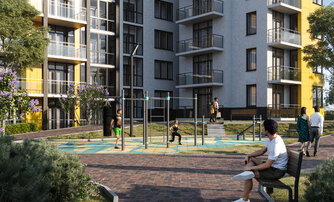 Квартира в ЖК Парковый, 1 комнатная, 45.4 м², 3 этаж