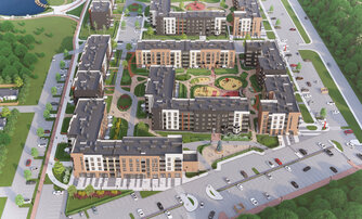 Квартира в ЖК Кроны и Волны, 1 комнатная, 47.4 м², 1 этаж