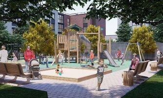 Квартира в ЖК «Сиреневый бульвар», 3 комнатная, 73.4 м², 4 этаж