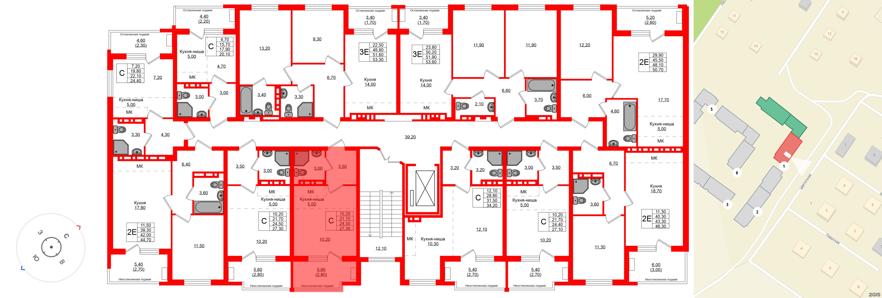 Квартира в ЖК Кроны и Волны, студия, 24.5 м², 4 этаж