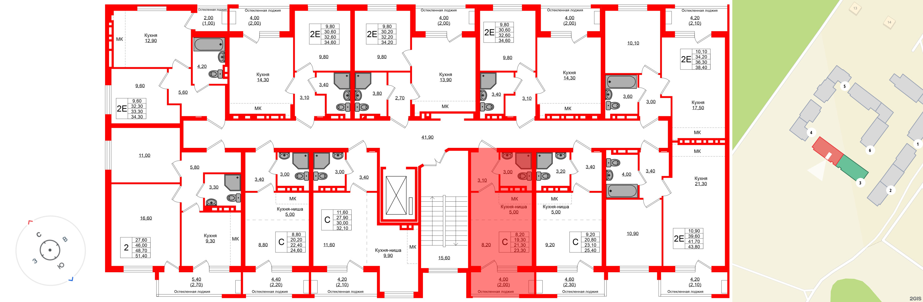 Квартира в ЖК «Кроны и Волны», студия, 21.3 м², 3 этаж