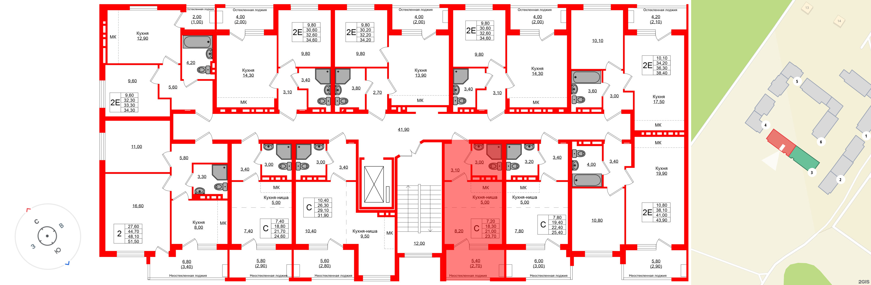 Квартира в ЖК «Кроны и Волны», студия, 21 м², 4 этаж