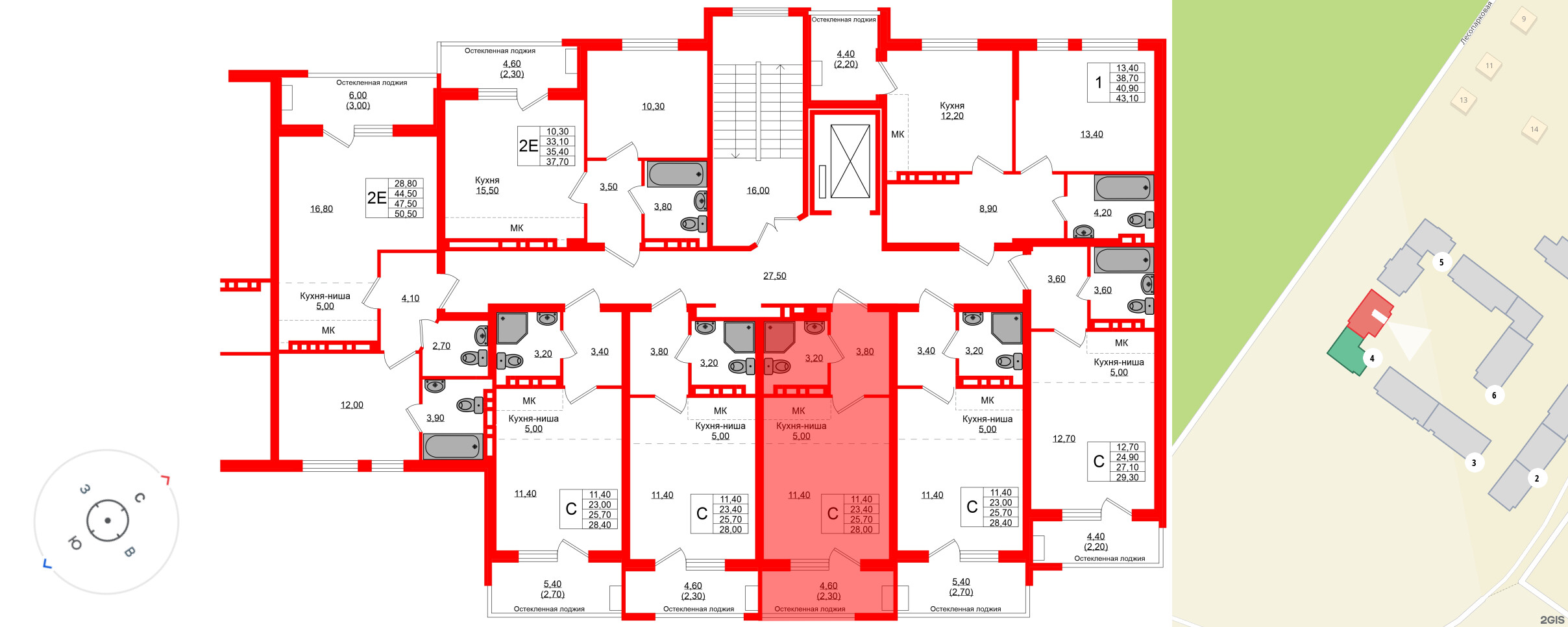 Квартира в ЖК Кроны и Волны, студия, 25.7 м², 3 этаж