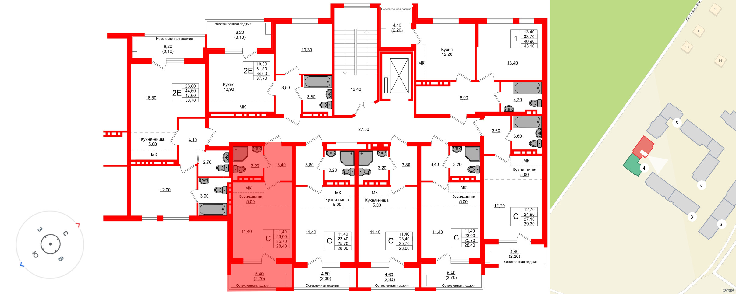 Квартира в ЖК Кроны и Волны, студия, 25.7 м², 4 этаж