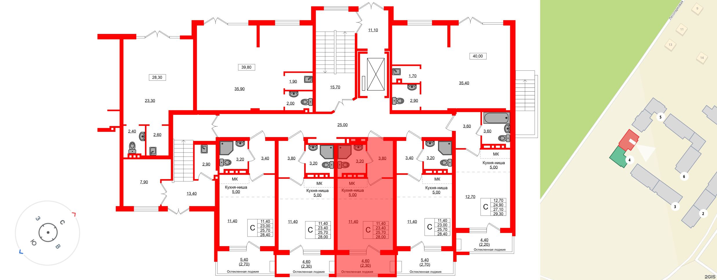 Квартира в ЖК Кроны и Волны, студия, 25.7 м², 1 этаж