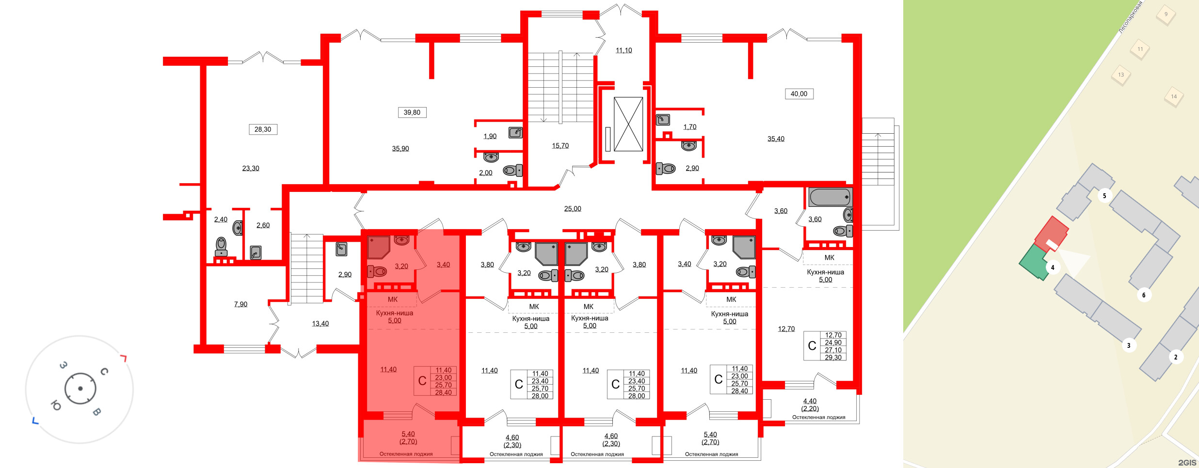 Квартира в ЖК Кроны и Волны, студия, 25.7 м², 1 этаж