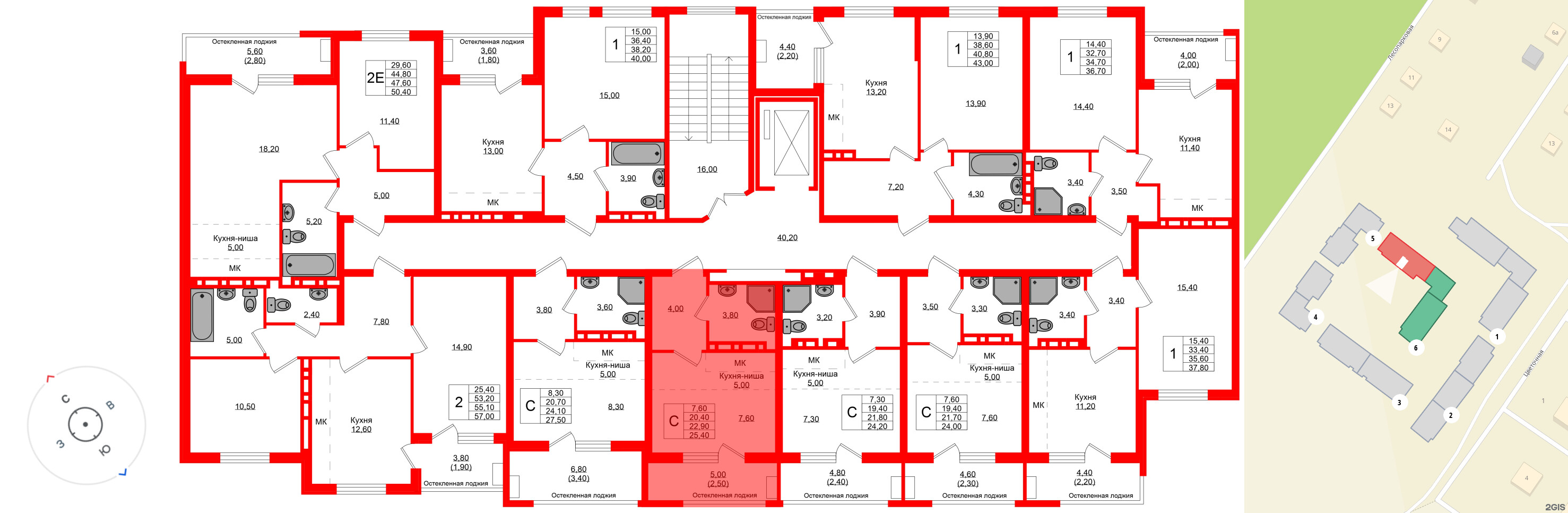 Квартира в ЖК Кроны и Волны, студия, 22.9 м², 3 этаж