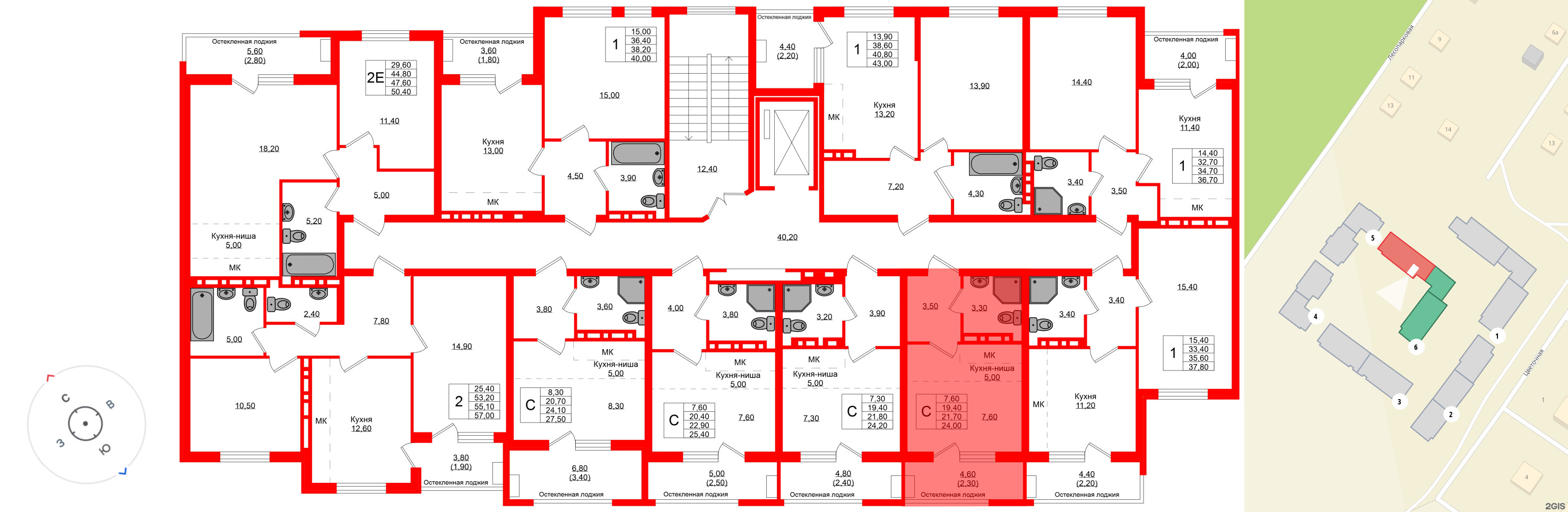 Квартира в ЖК Кроны и Волны, студия, 21.7 м², 4 этаж