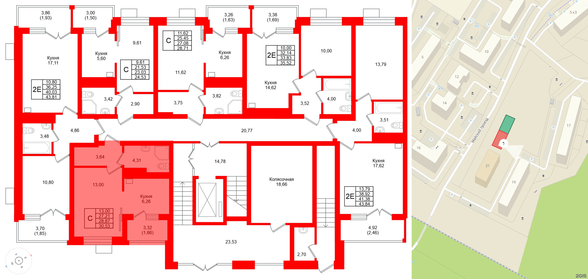 Квартира в ЖК Lake City-9, студия, 28.87 м², 1 этаж