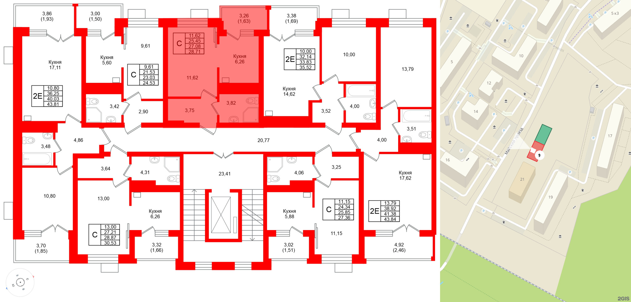 Квартира в ЖК Lake City-9, студия, 27.08 м², 3 этаж