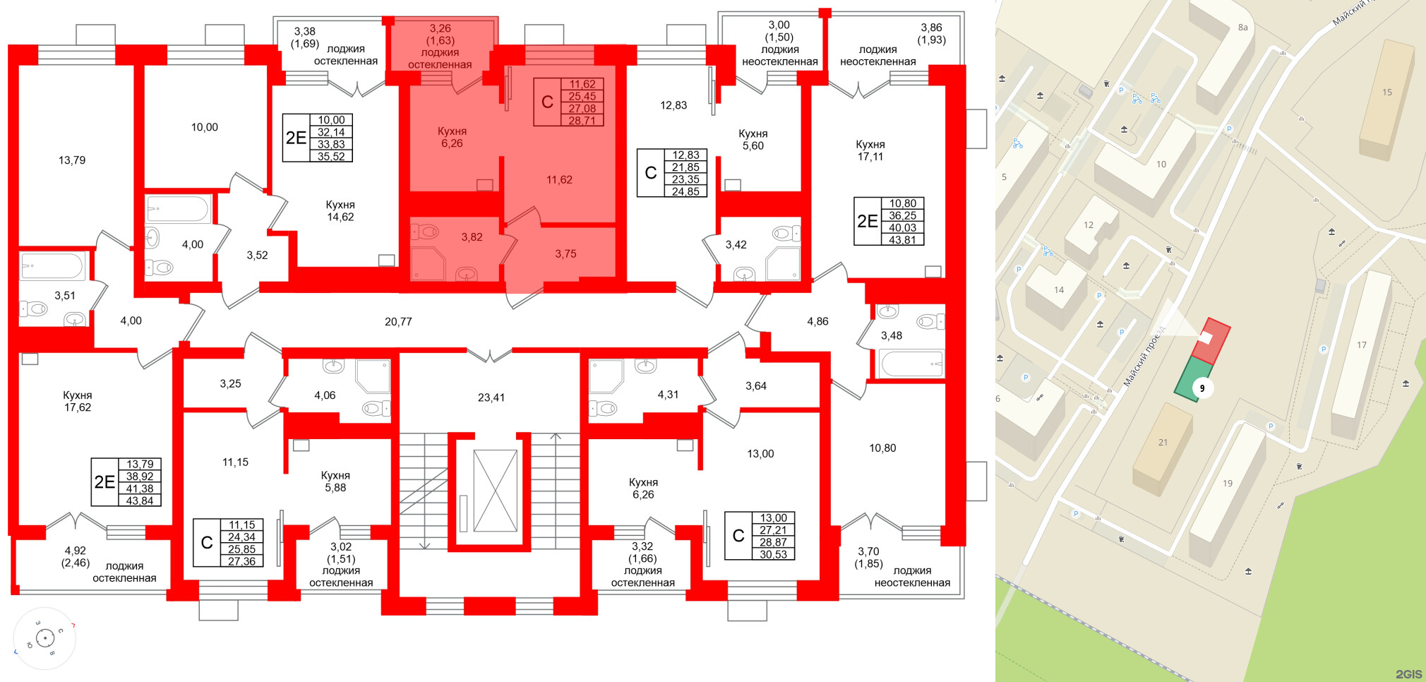 Квартира в ЖК Lake City-9, студия, 27.08 м², 7 этаж