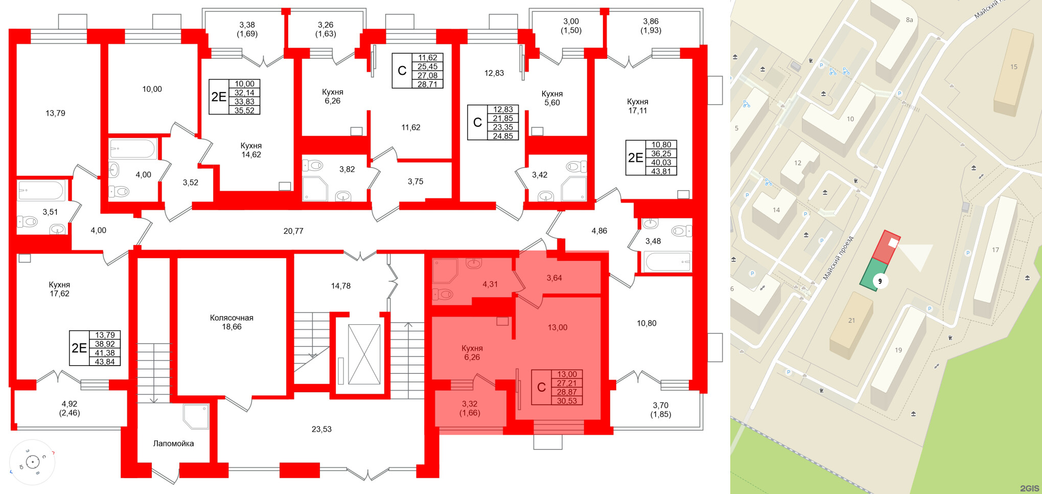 Квартира в ЖК Lake City-9, студия, 28.87 м², 1 этаж