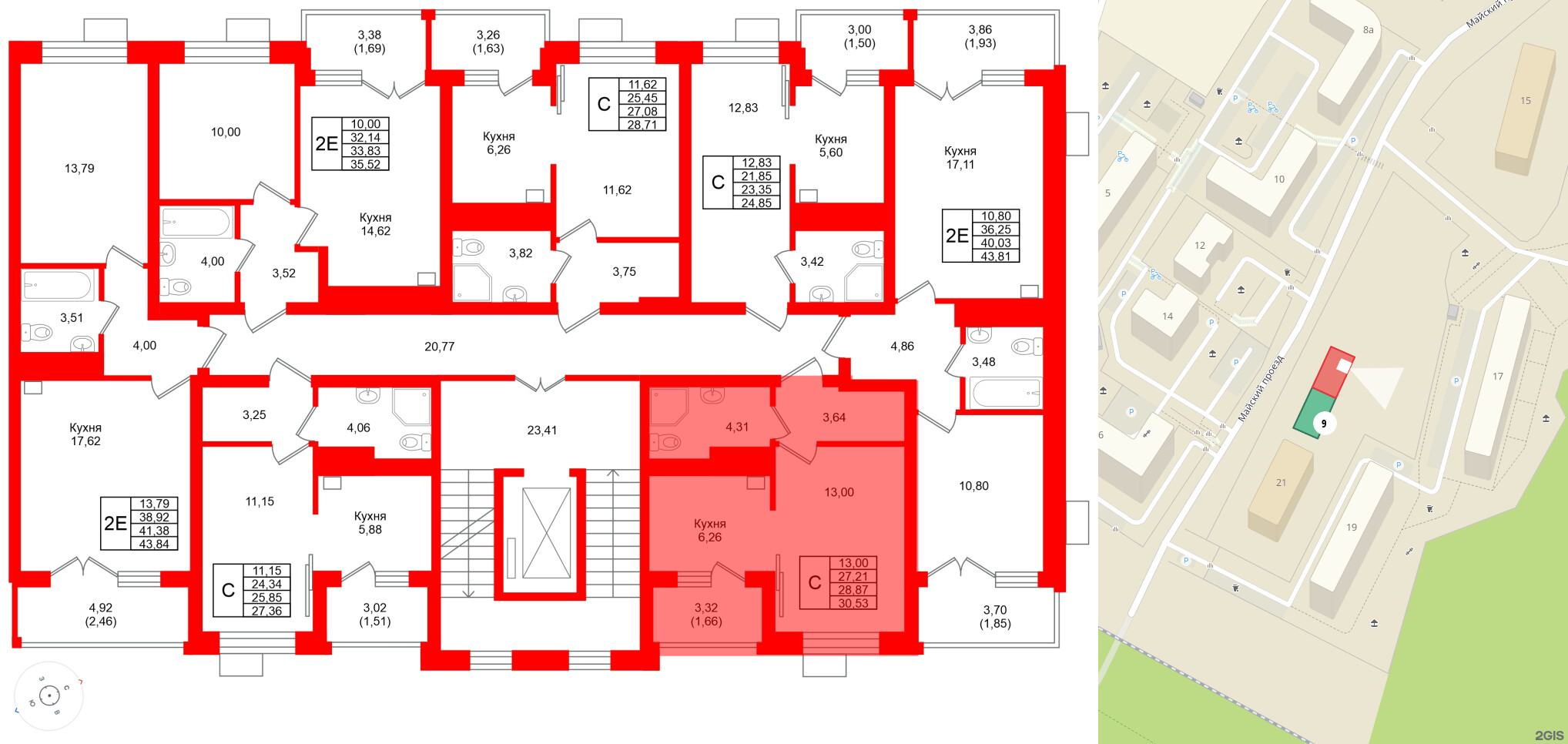 Квартира в ЖК Lake City-9, студия, 28.87 м², 4 этаж
