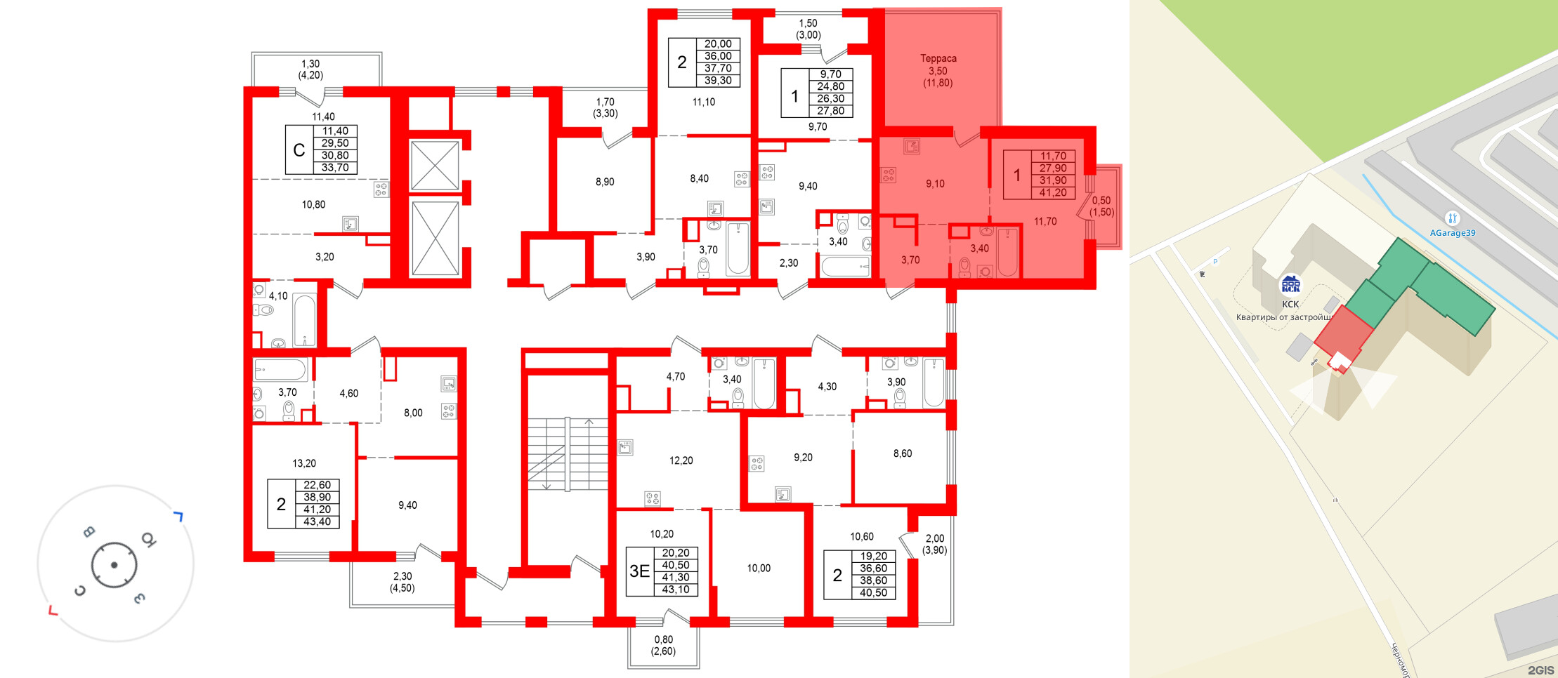 Квартира в ЖК Альпенштадт, 1 комнатная, 31.9 м², 9 этаж