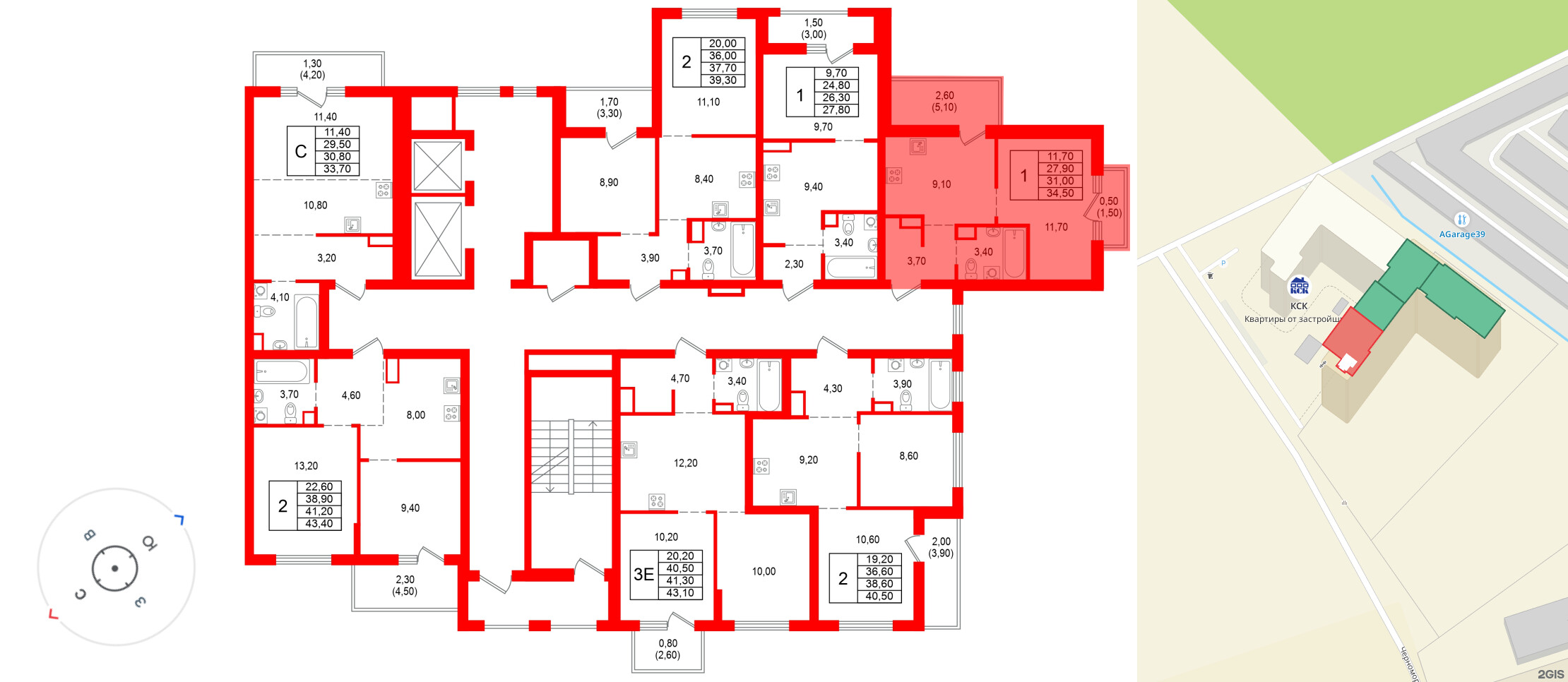 Квартира в ЖК Альпенштадт, 1 комнатная, 31 м², 10 этаж