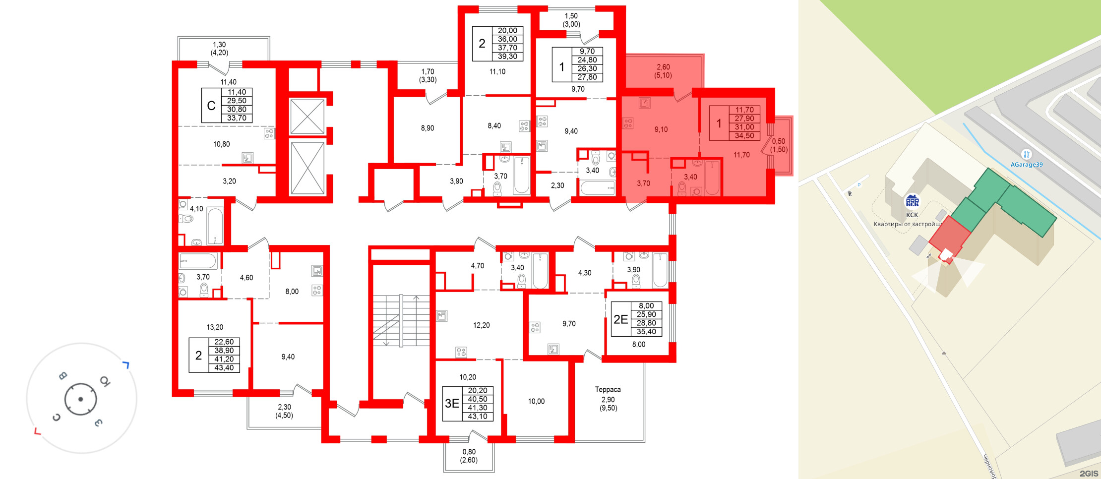 Квартира в ЖК Альпенштадт, 1 комнатная, 31 м², 12 этаж