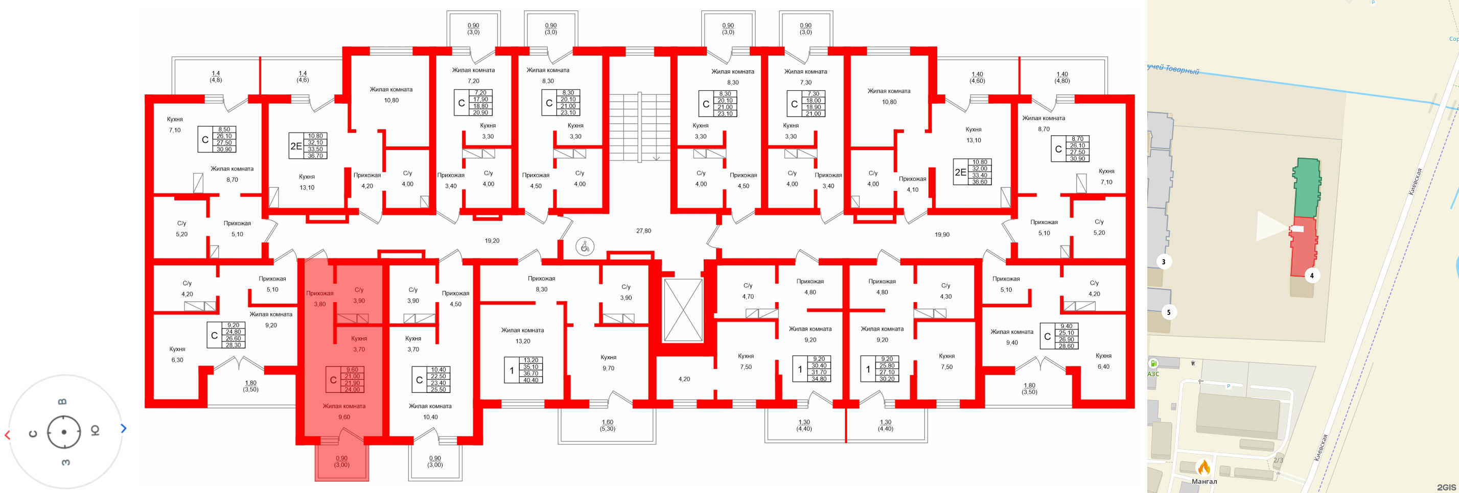 Квартира в ЖК Левада, студия, 21.9 м², 8 этаж