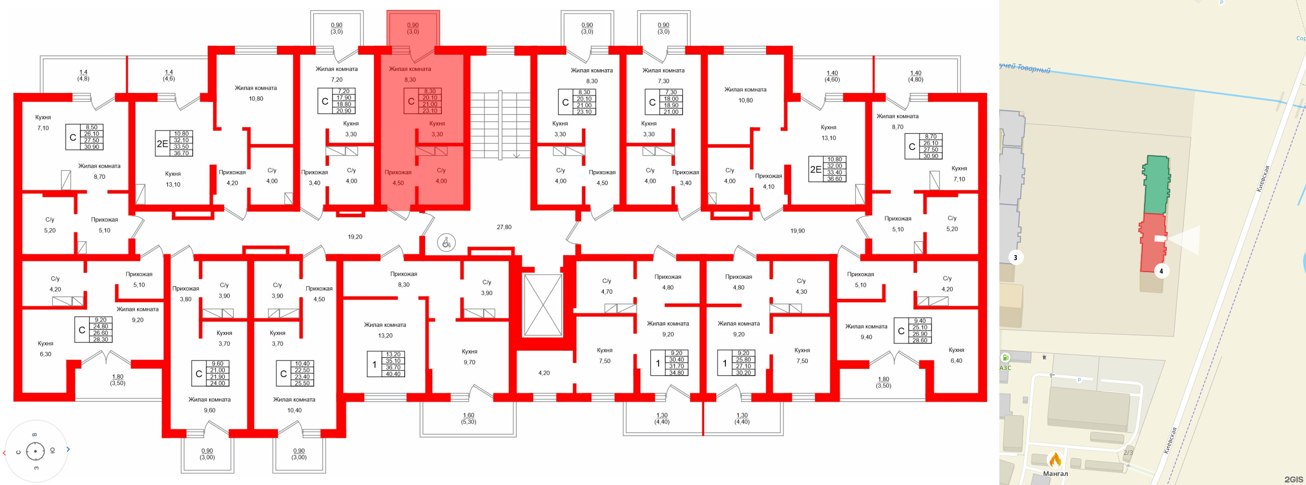 Квартира в ЖК Левада, студия, 21 м², 8 этаж